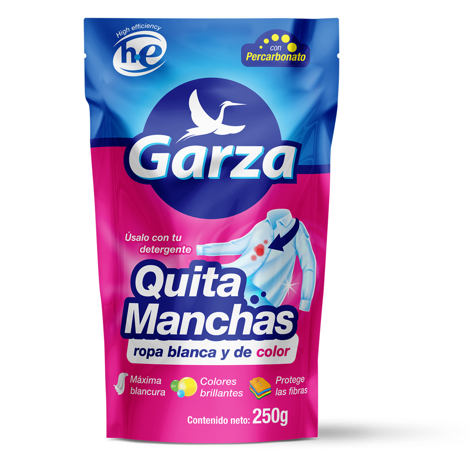Quitamanchas Para Ropa Blanca Y Color GARZA 250 G