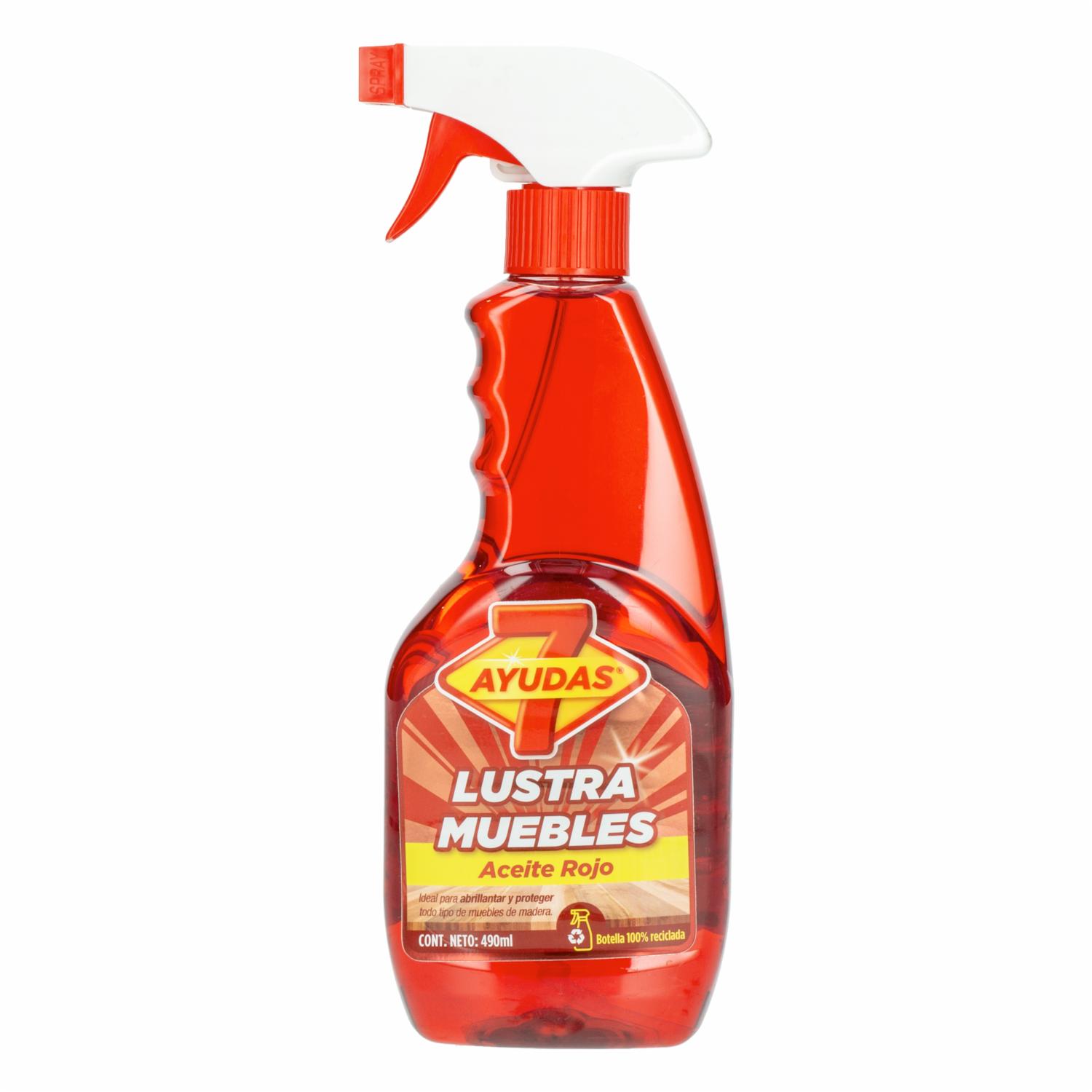 Aceite Rojo Lustra Muebles 7 AYUDAS 490 Ml