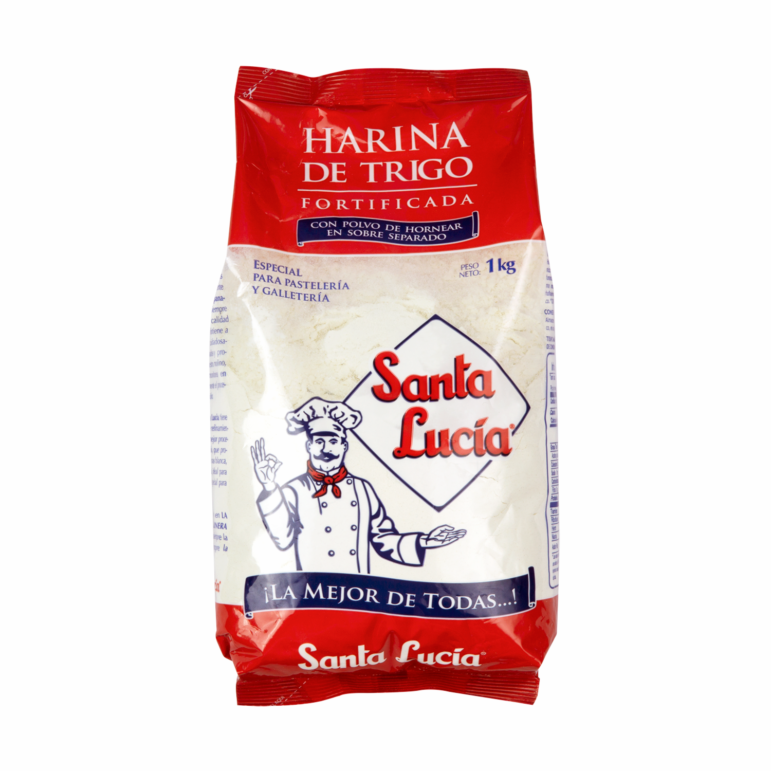 Harina De Trigo Con Polvo Hornear SANTA LUCÍA 1000 G