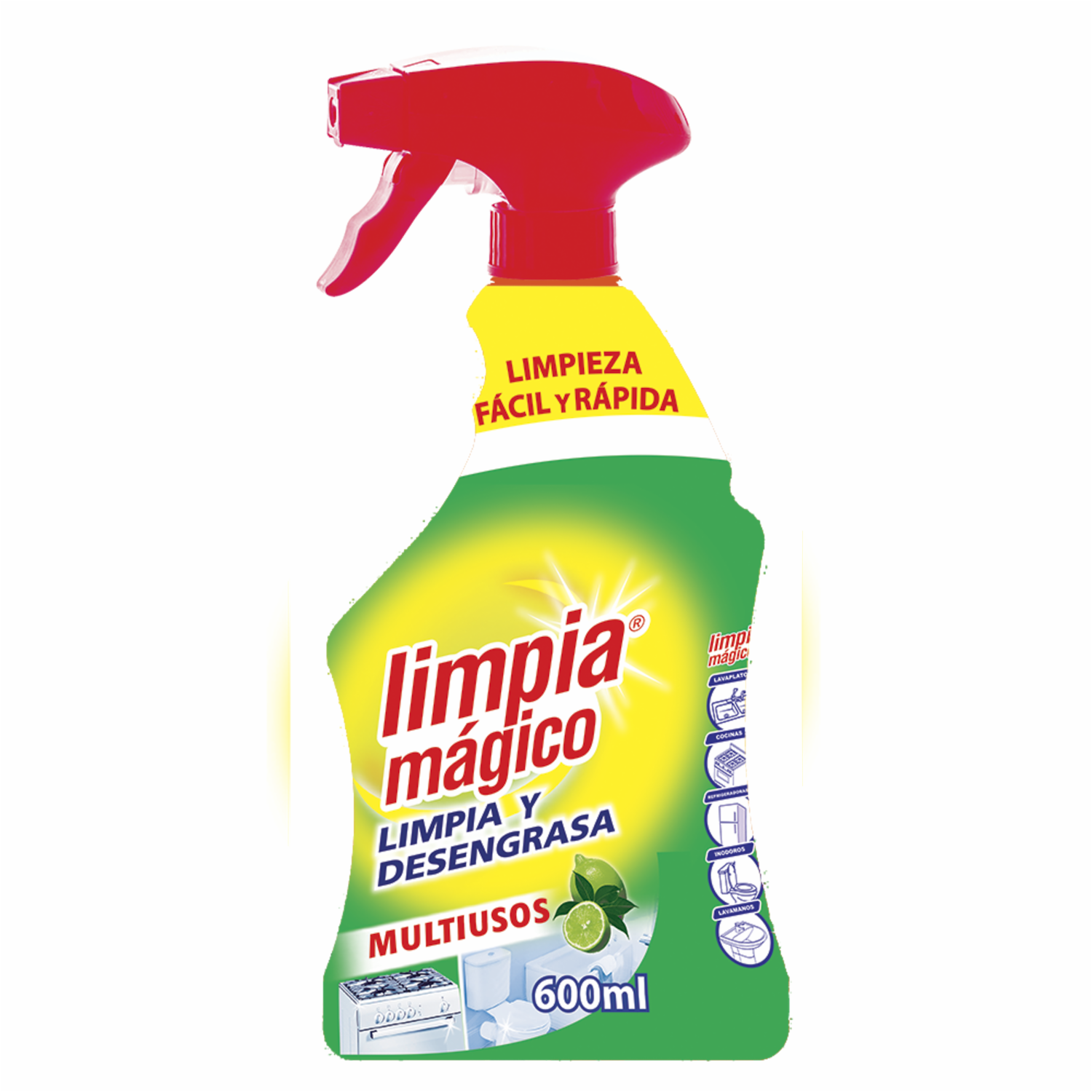 Limpiador Multiusos Y Desengrasante Aroma Limón LIMPIA MÁGICO Spray 600 Ml