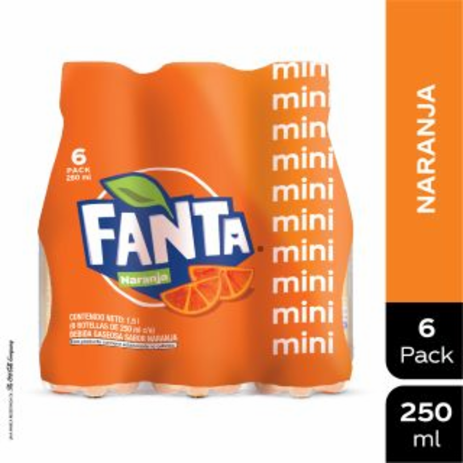Bebida Gaseosa Sabor A Naranja FANTA 6 X 250 Ml