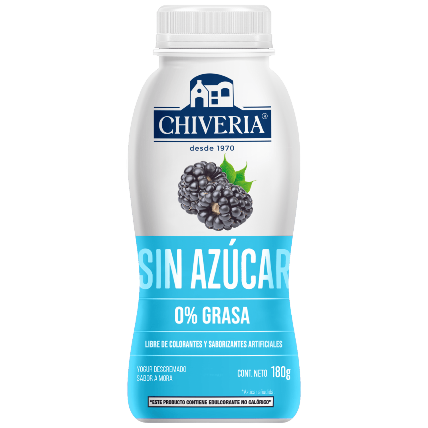 Yogur Descremado Sabor A Mora 0% Grasa CHIVERIA 180G