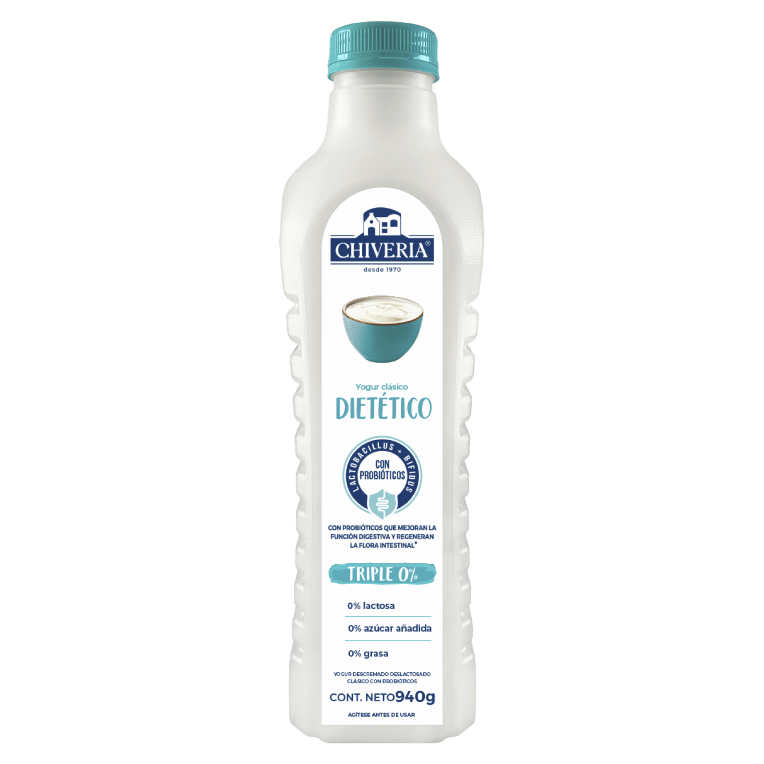 Yogur Descremado Dietético Sin Azúcar CHIVERIA 940 G
