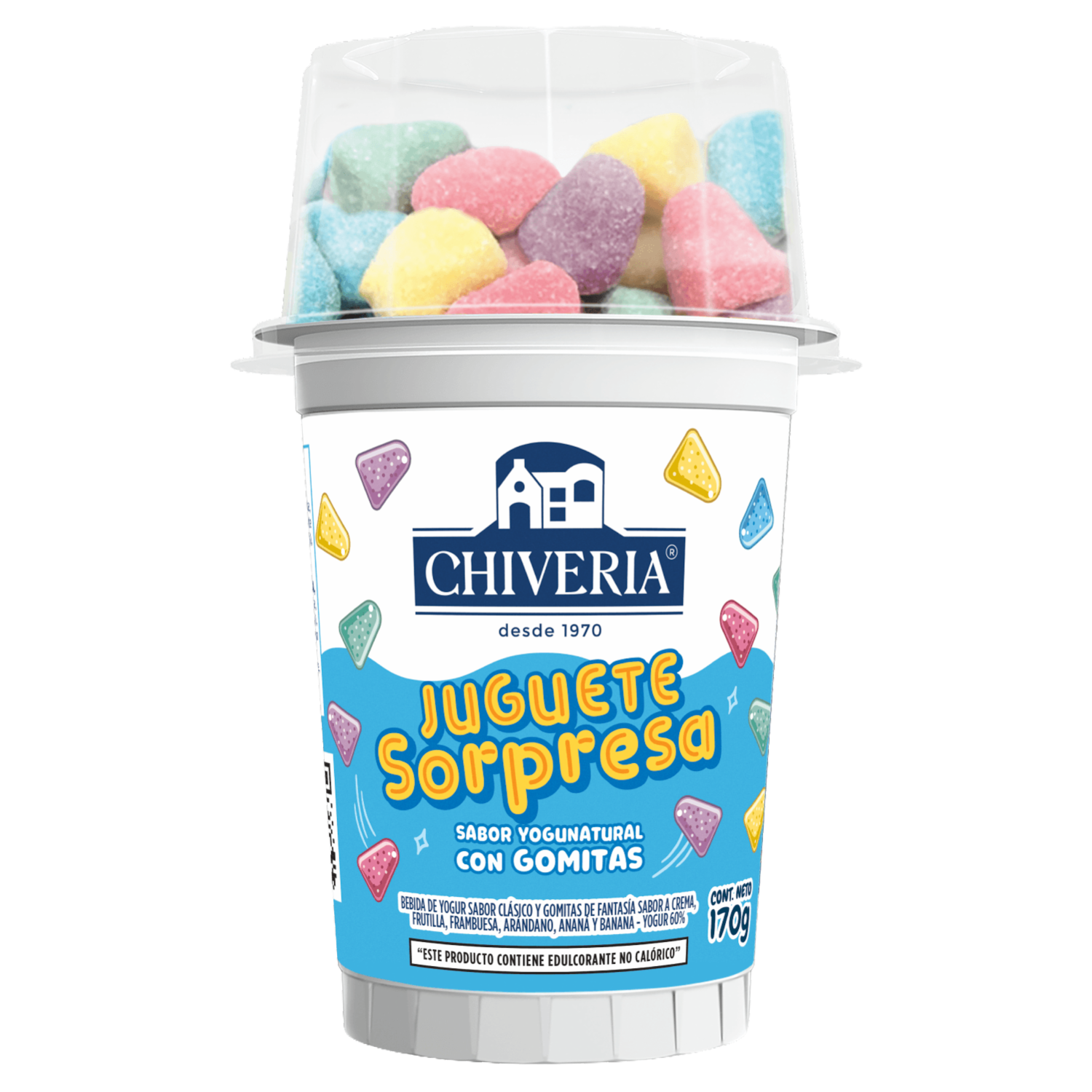 Yogur Cuchareable Natural Y Gomitas Juguete Sorpresa CHIVERIA 170 G