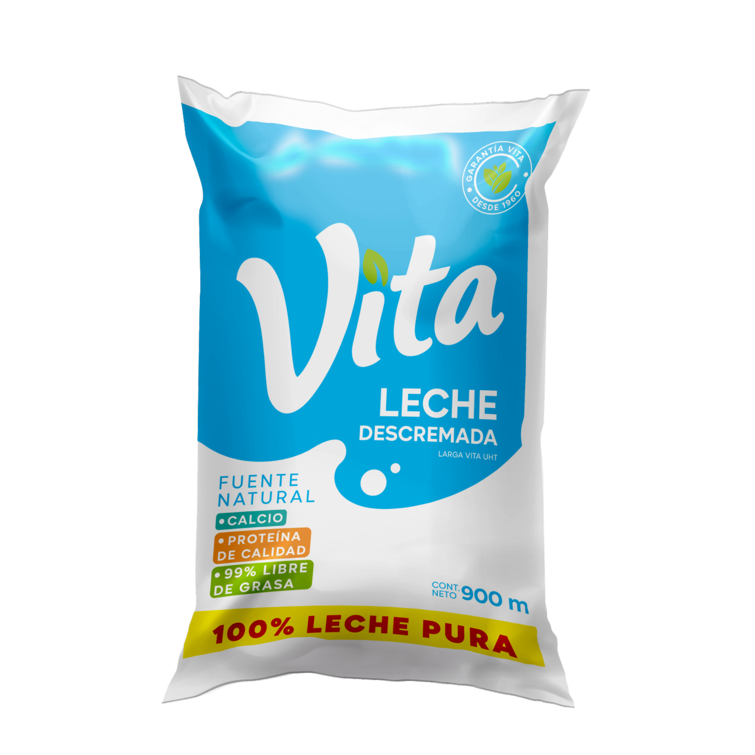 Leche Descremada Larga Vida VITA 900 Ml