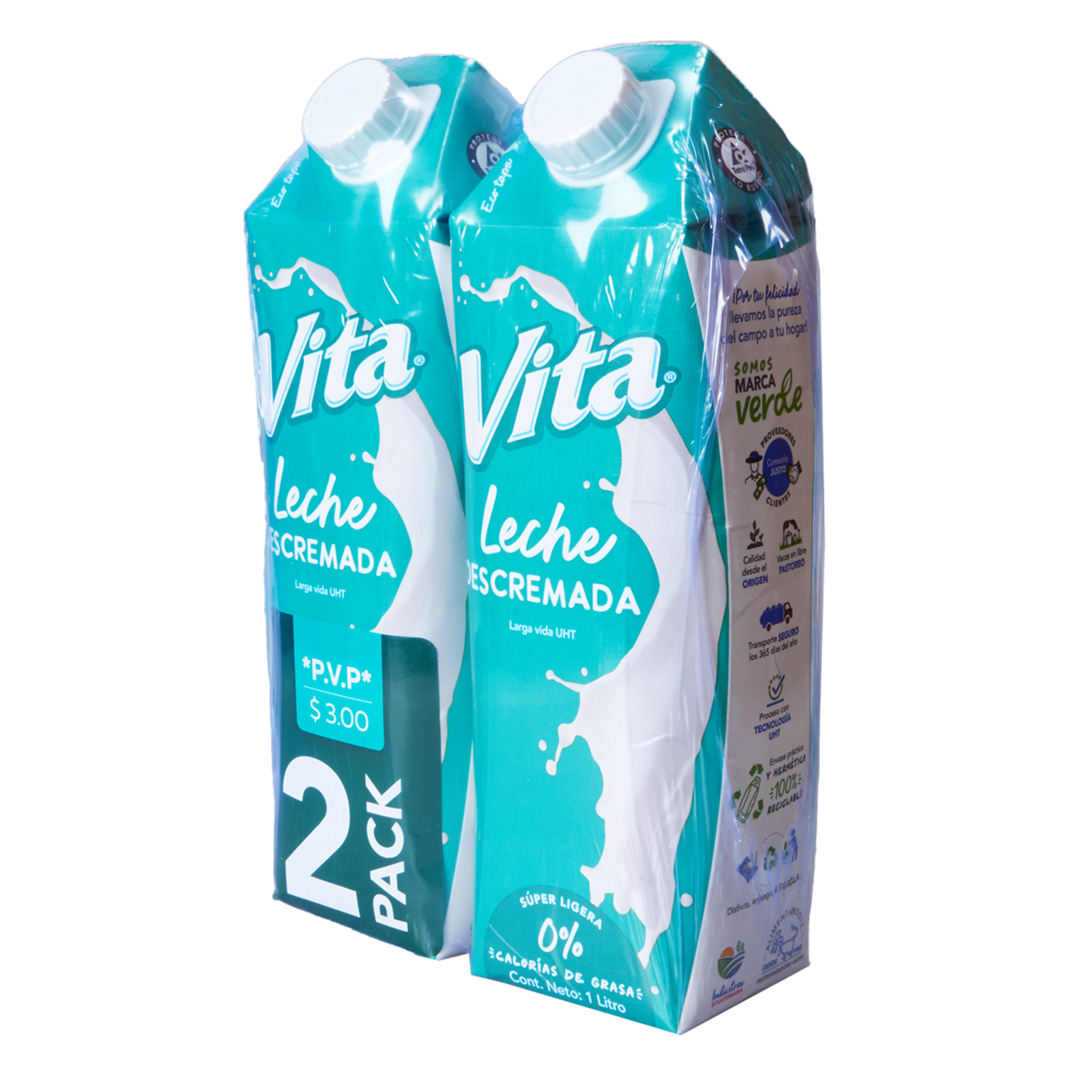 Leche Descremada Pack VITA 2 X 1000 Ml