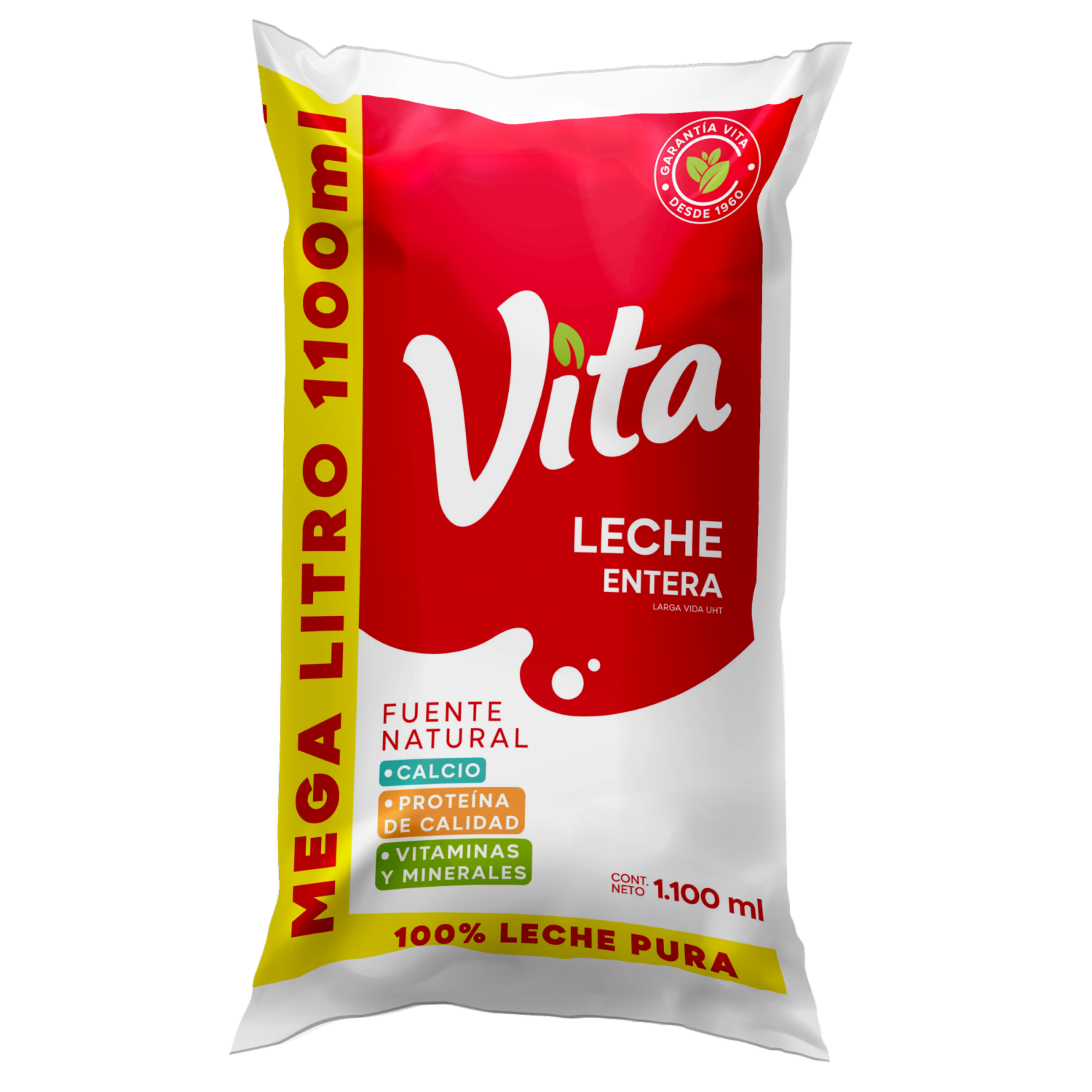 Leche Entera Megalitro En Funda VITA 1 100 Ml