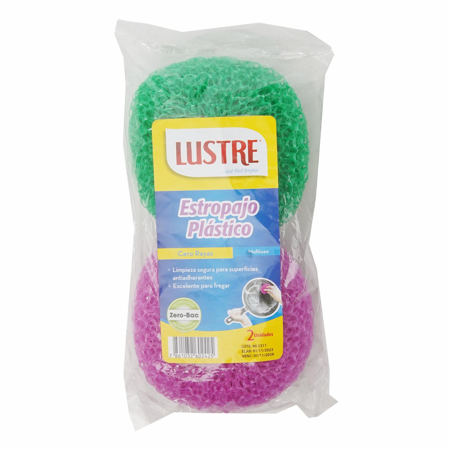 Estropajo Plástico LUSTRE 2 Unidades