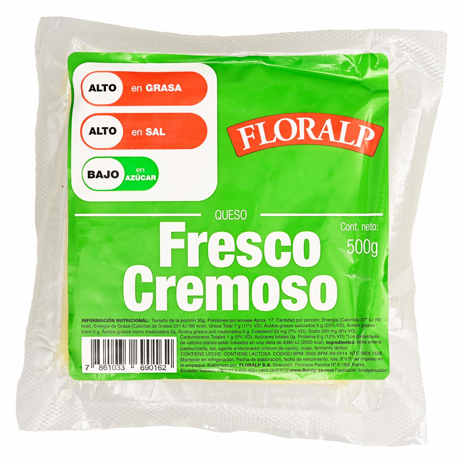 Queso Fresco Cremoso FLORALP 500 G