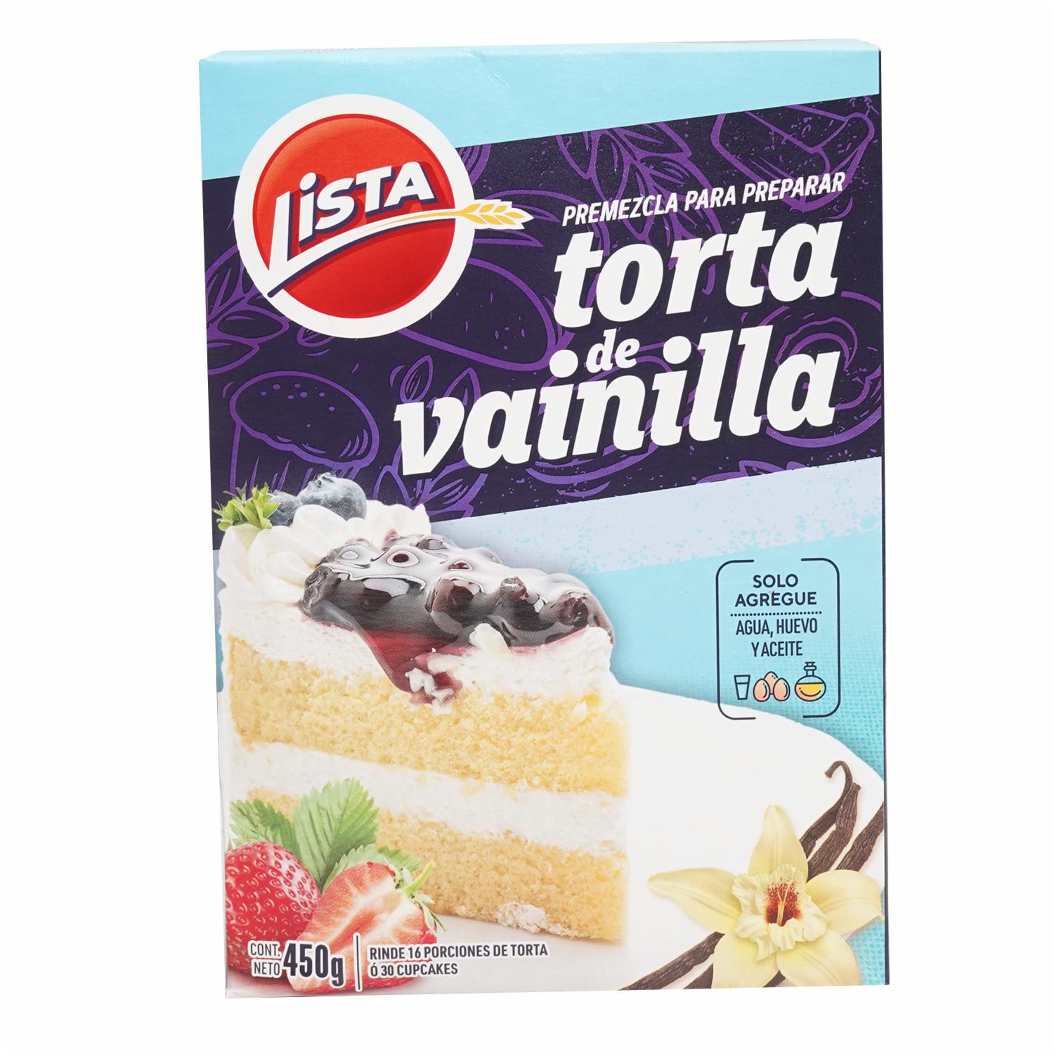 Torta Premezcla De Vainilla LISTA 450 g