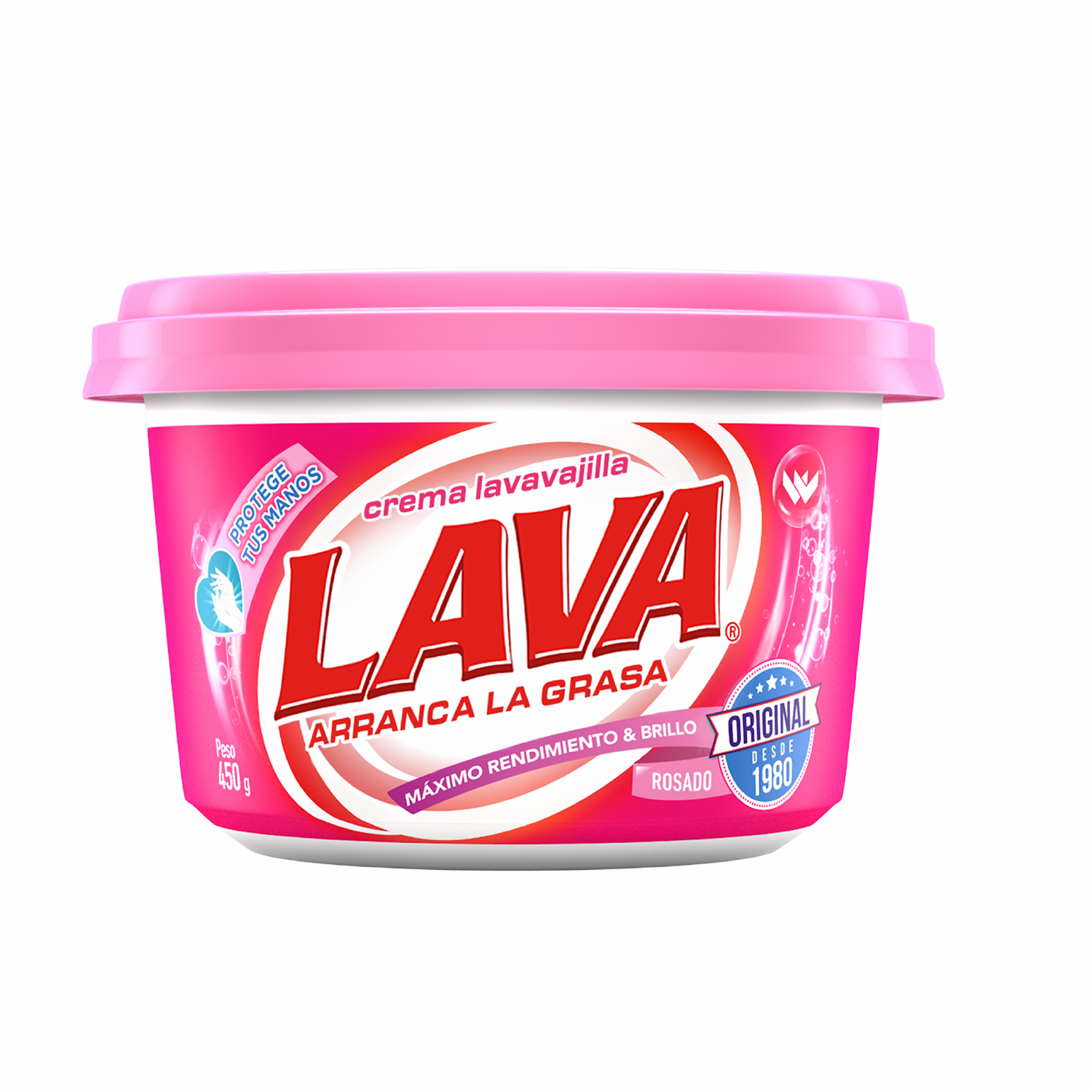 Lavavajilla En Crema Rosado LAVA 450 G