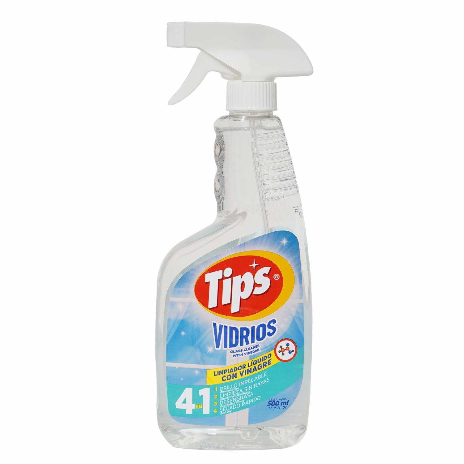 Limpiador De Vidrios Con Vinagre TIPS 500 Ml