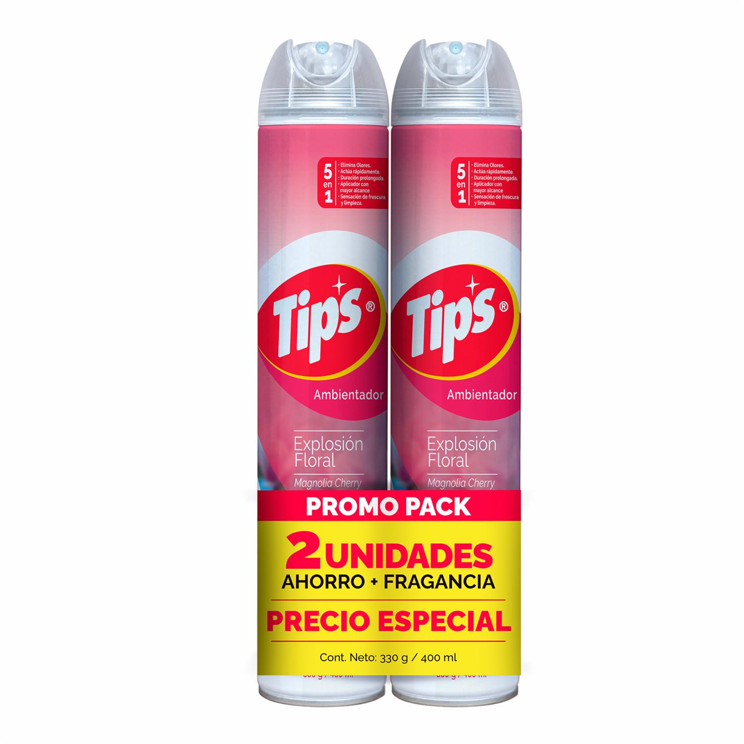 Ambientador En Spray Magnolia Cherry TIPS 2 X 400 Ml