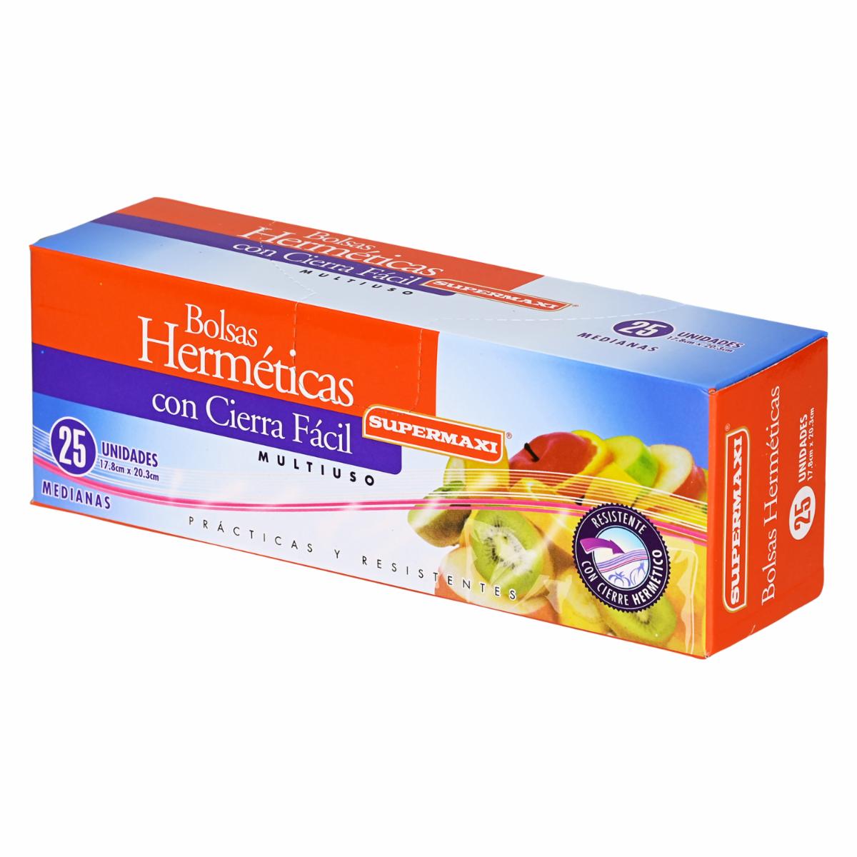 Bolsa Hermética Mediana SUPERMAXI 25 Unidades
