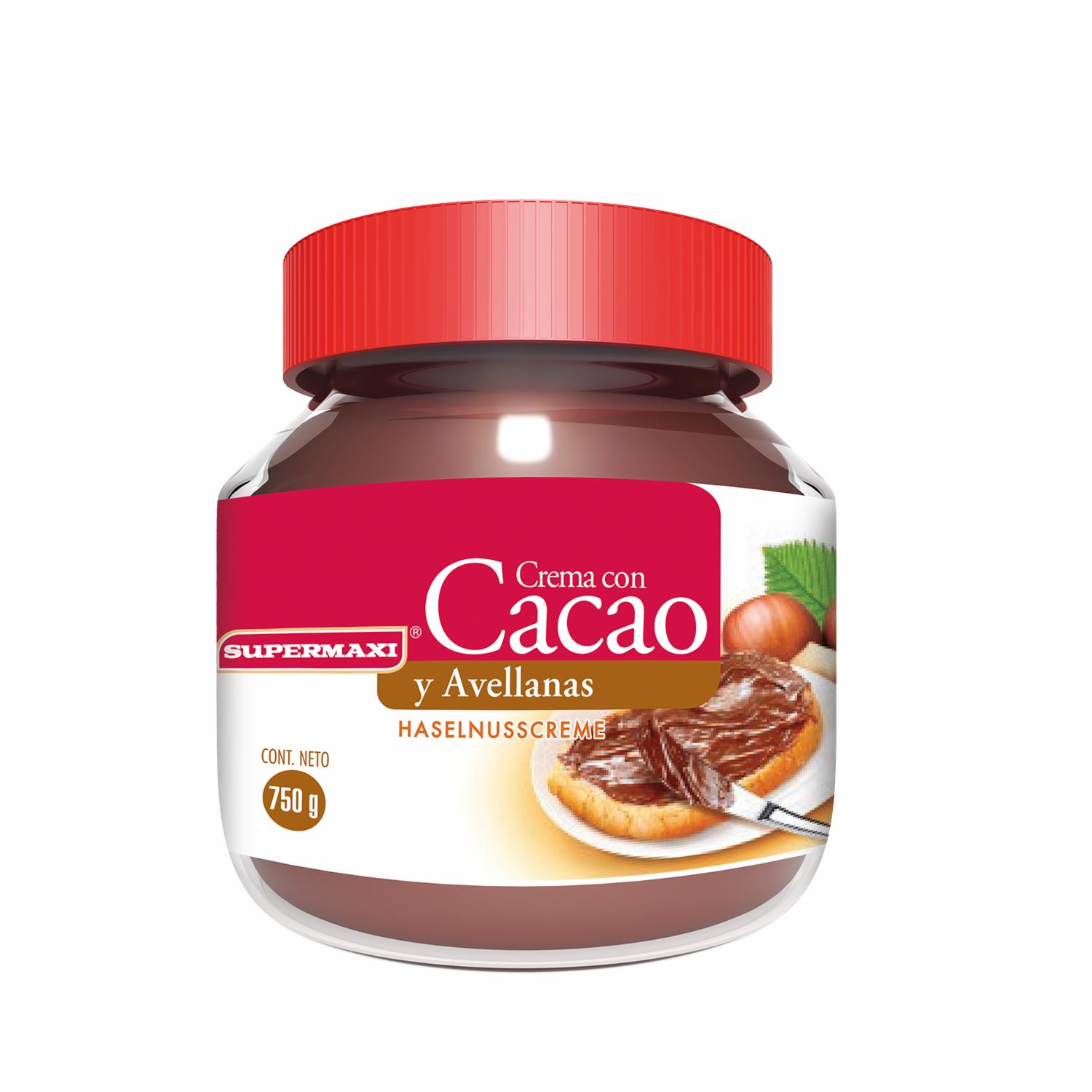 Crema De Cacao Y Avellanas SUPERMAXI Frasco