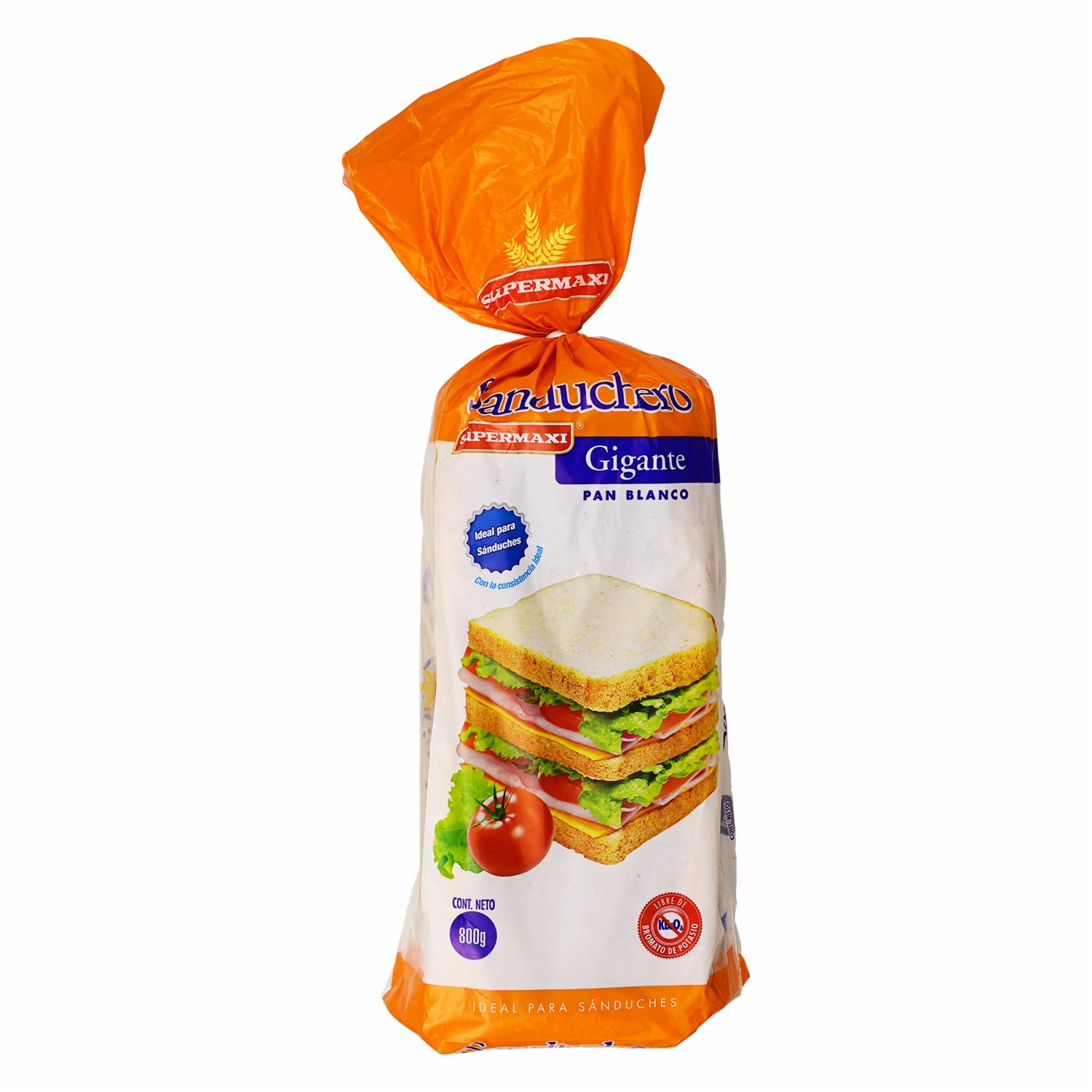 Pan Sanduchero Gigante SUPERMAXI 800 G