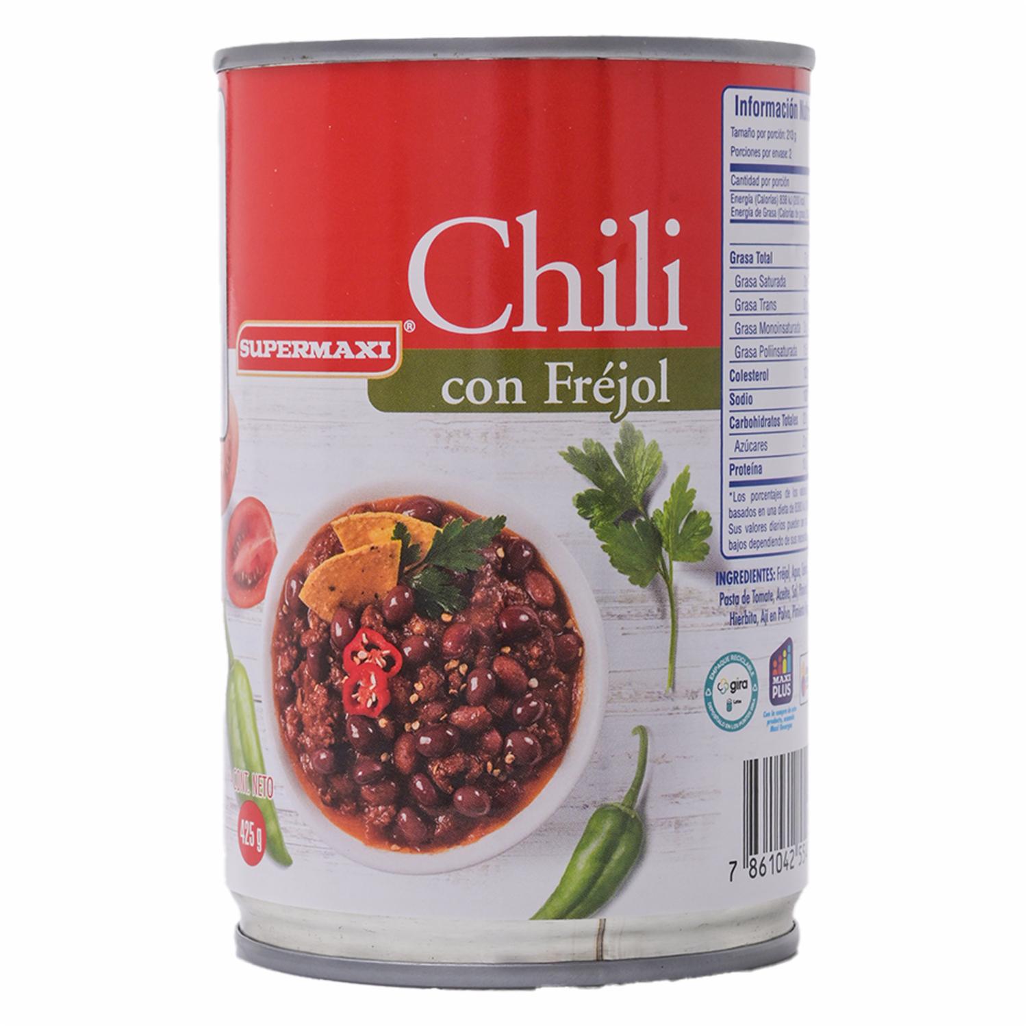 Chili Con Frejol SUPERMAXI Lata