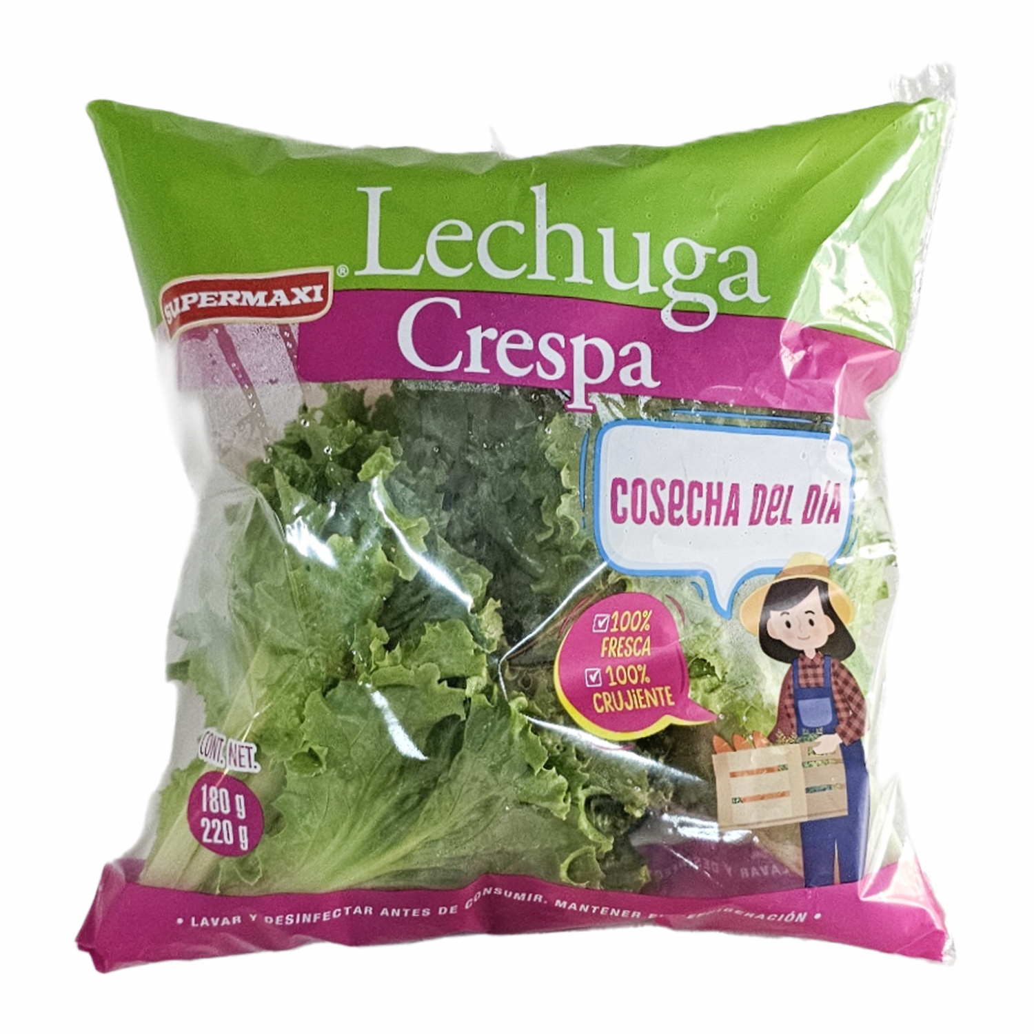 Lechuga Crespa Cosecha Del Día SUPERMAXI 200 G