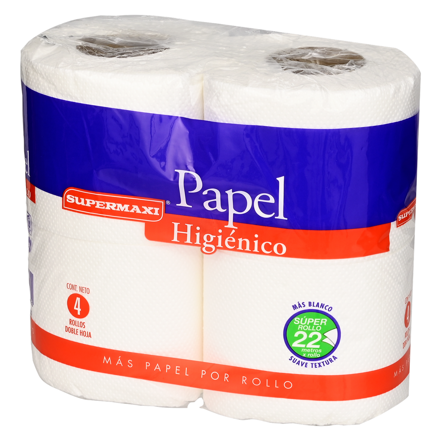 Papel Higiénico Blanco SUPERMAXI 4 Rollos