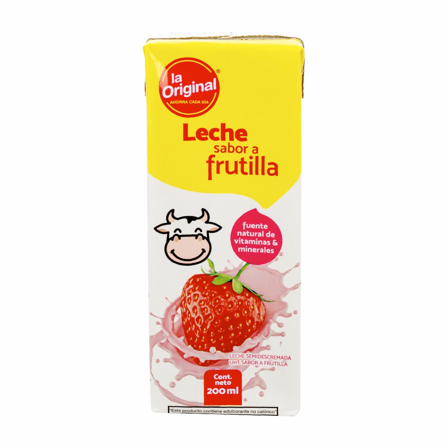 Leche Saborizada De Frutilla LA ORIGINAL Tetrapak