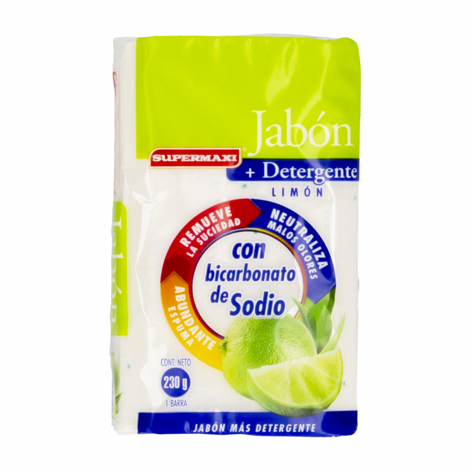 Jabón Más Detergente Limón SUPERMAXI 230 G