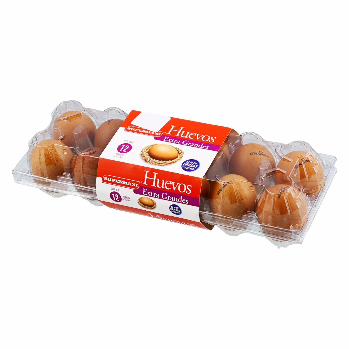 Huevos Extra Grandes SUPERMAXI x 12 Unidades