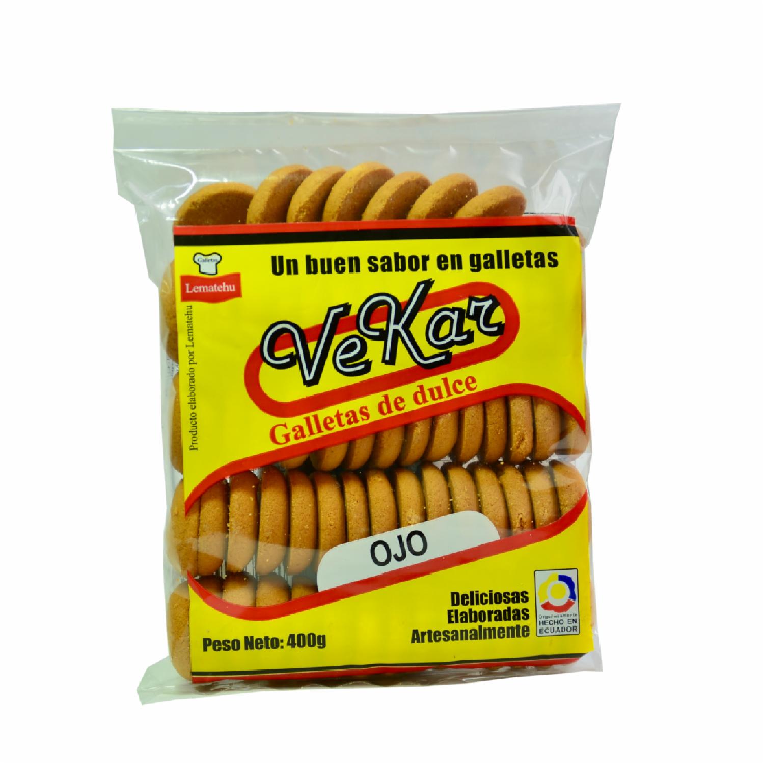 Galletas De Dulce Artesanales Ojo De Buey Con Mermelada VEKAR 400 G