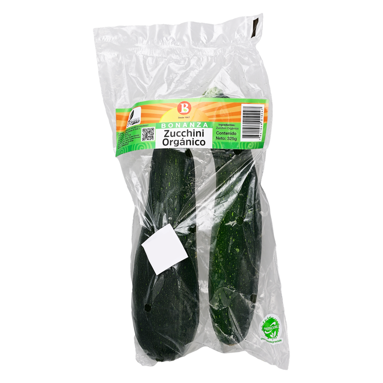 Zuquini Orgánico BONANZA 325G
