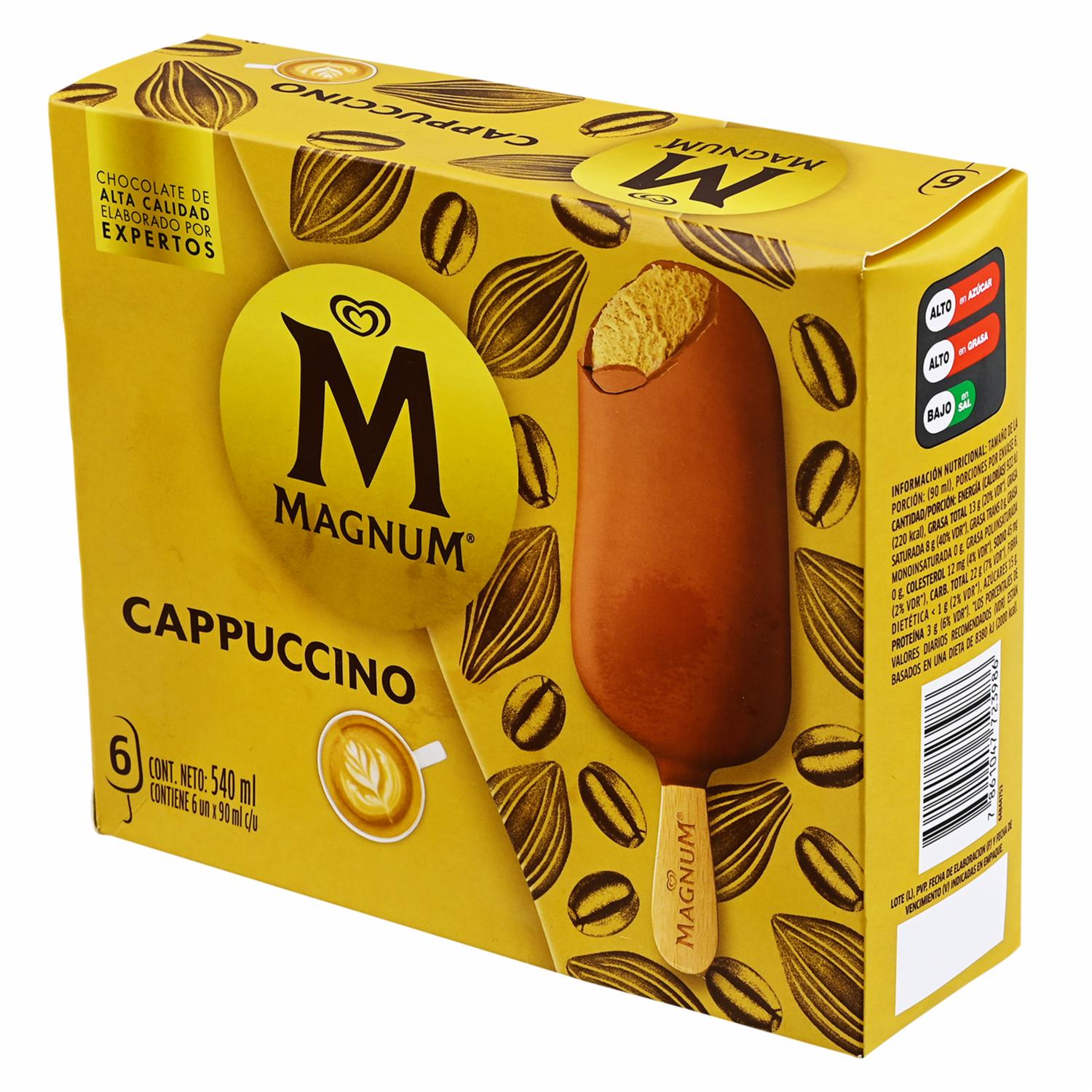 Helado Mágnum Cappuccino PINGÜINO 6X90  Ml