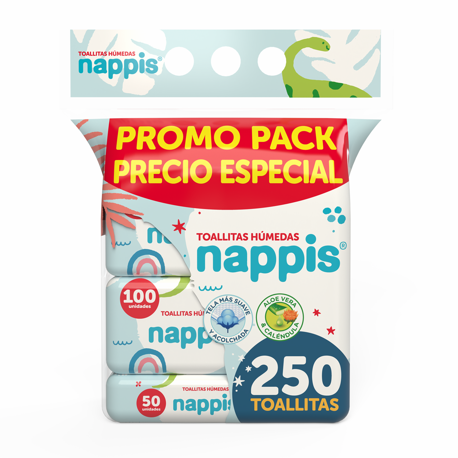 Pañitos Húmedos Para Bebé Tela Suave NAPPIS X 250 Uds