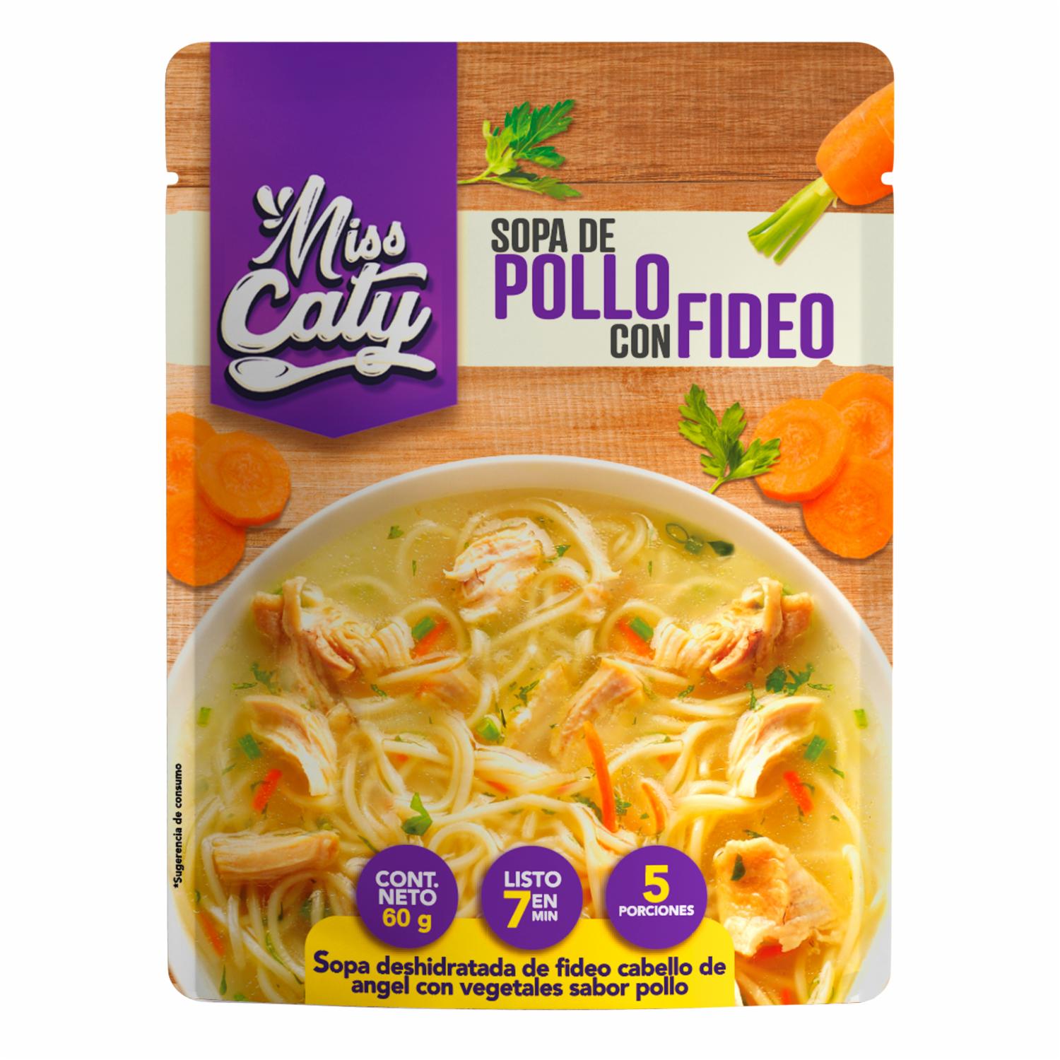 Sopa Instantánea De Pollo Con Fideos MISS CATY 60 G