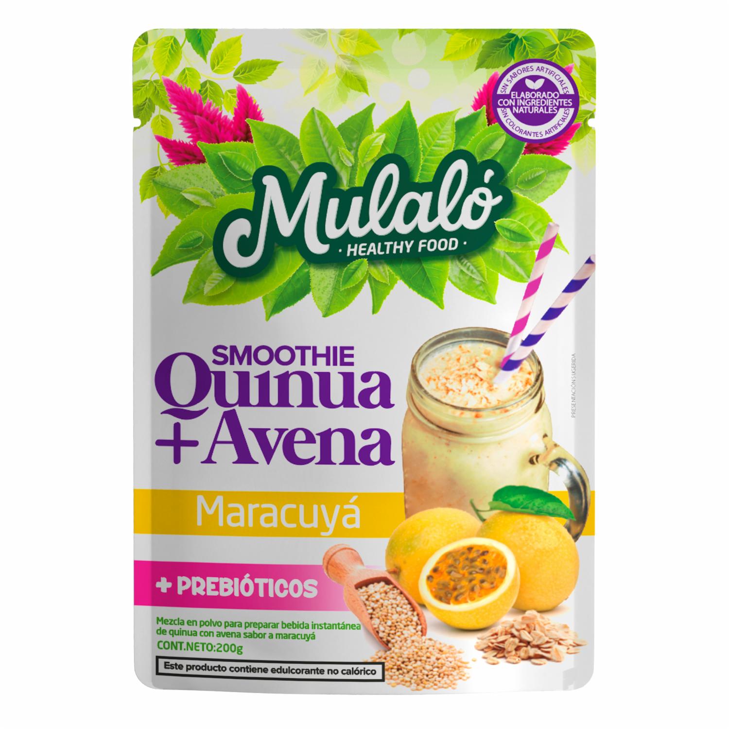 Bebida De Quinua Smoothie Con Avena Sabor Maracuyá MULALÓ 200 G