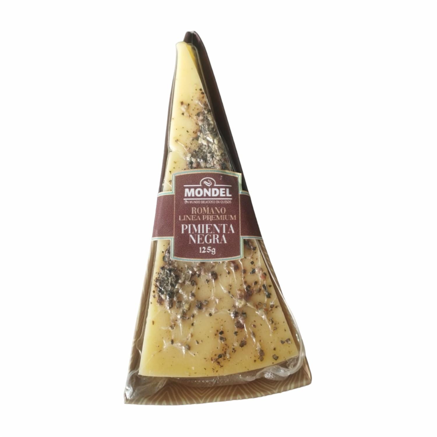 Queso Línea Premium Con Pimienta Negra MONDEL 125 G