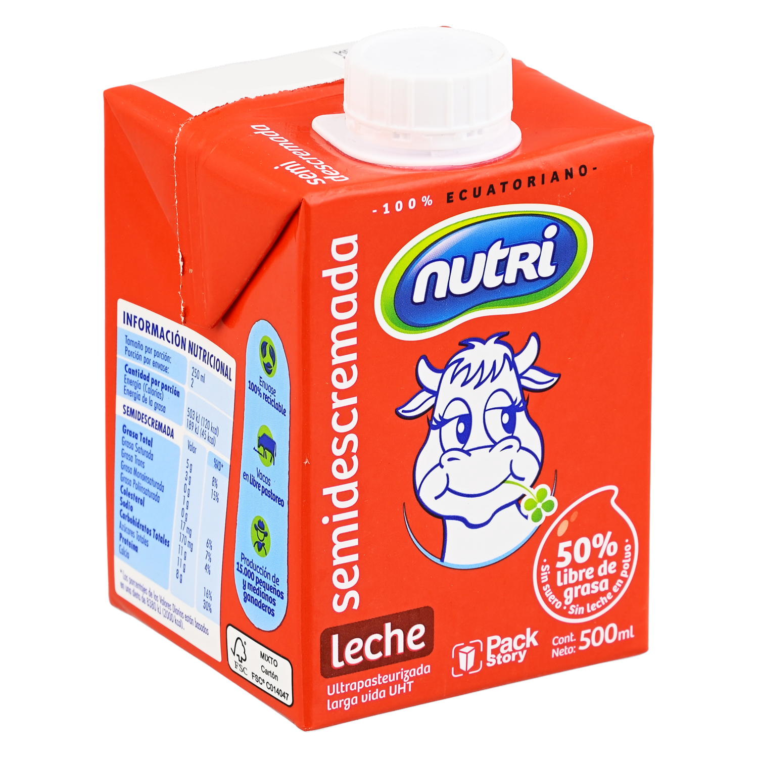 Leche Semidescremada Ultrapasteurizada NUTRI Tetrapak