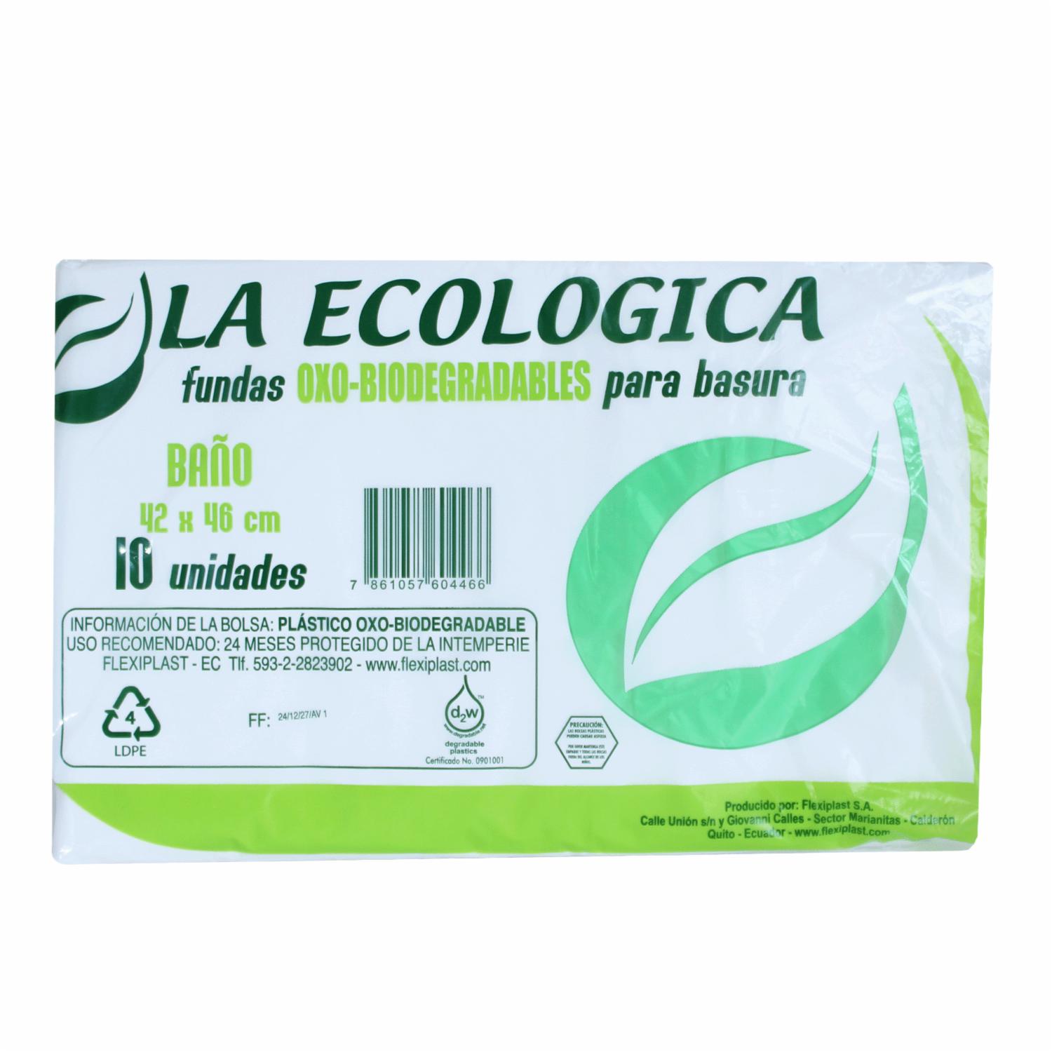 Funda De Basura Bio Baño LA ECOLOGICA 10 Uds