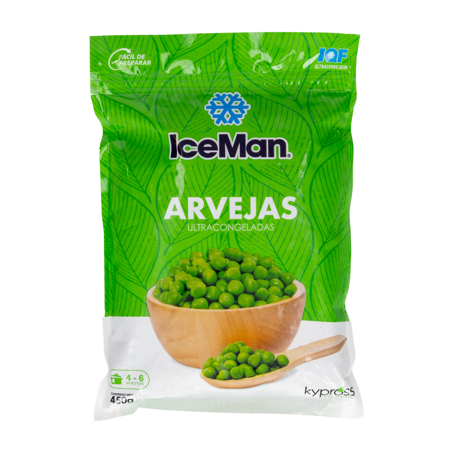 Arvejas Ultracongeladas ICEMAN 450 G