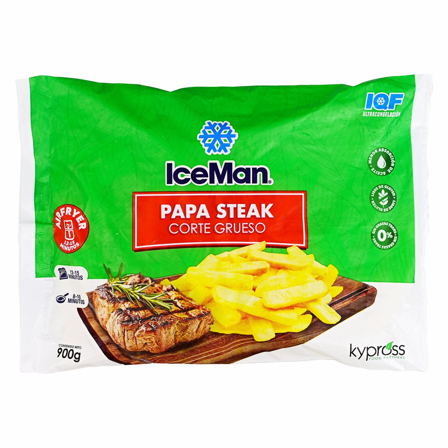 Papas Fritas Steak Corte Grueso ICEMAN 900  G