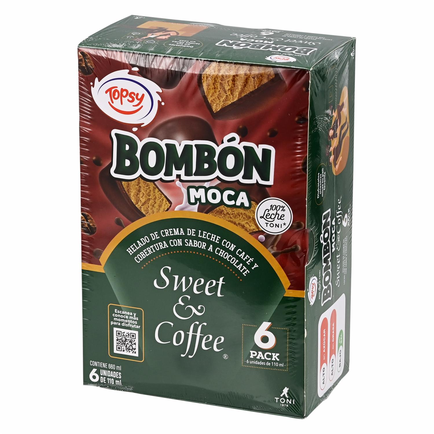 Helado Bombón Moca TOPSY 6 x 110ml