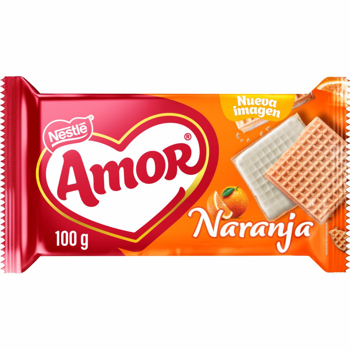 Galletas Dulces Waffer Naranja AMOR 100 G
