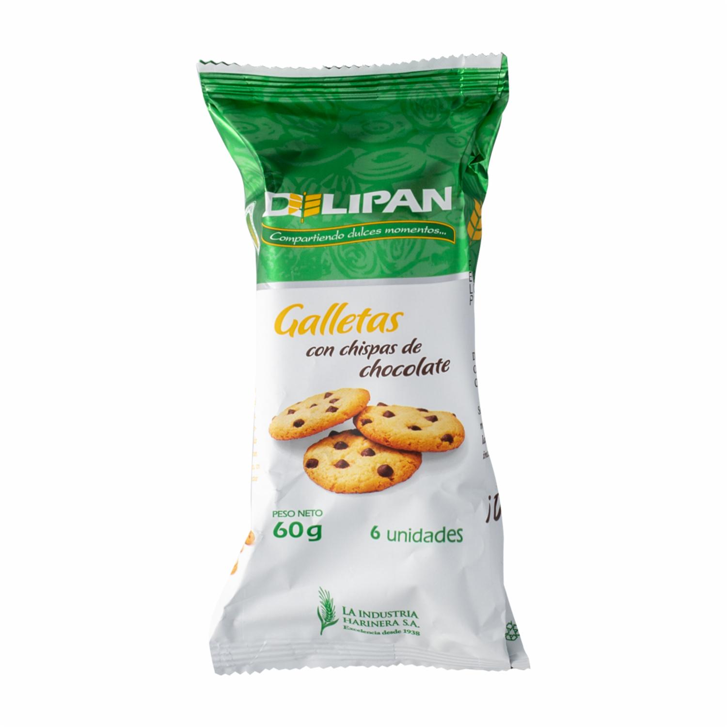 Mini Galletas Con Chispas De Chocolate DELIPAN 60 G