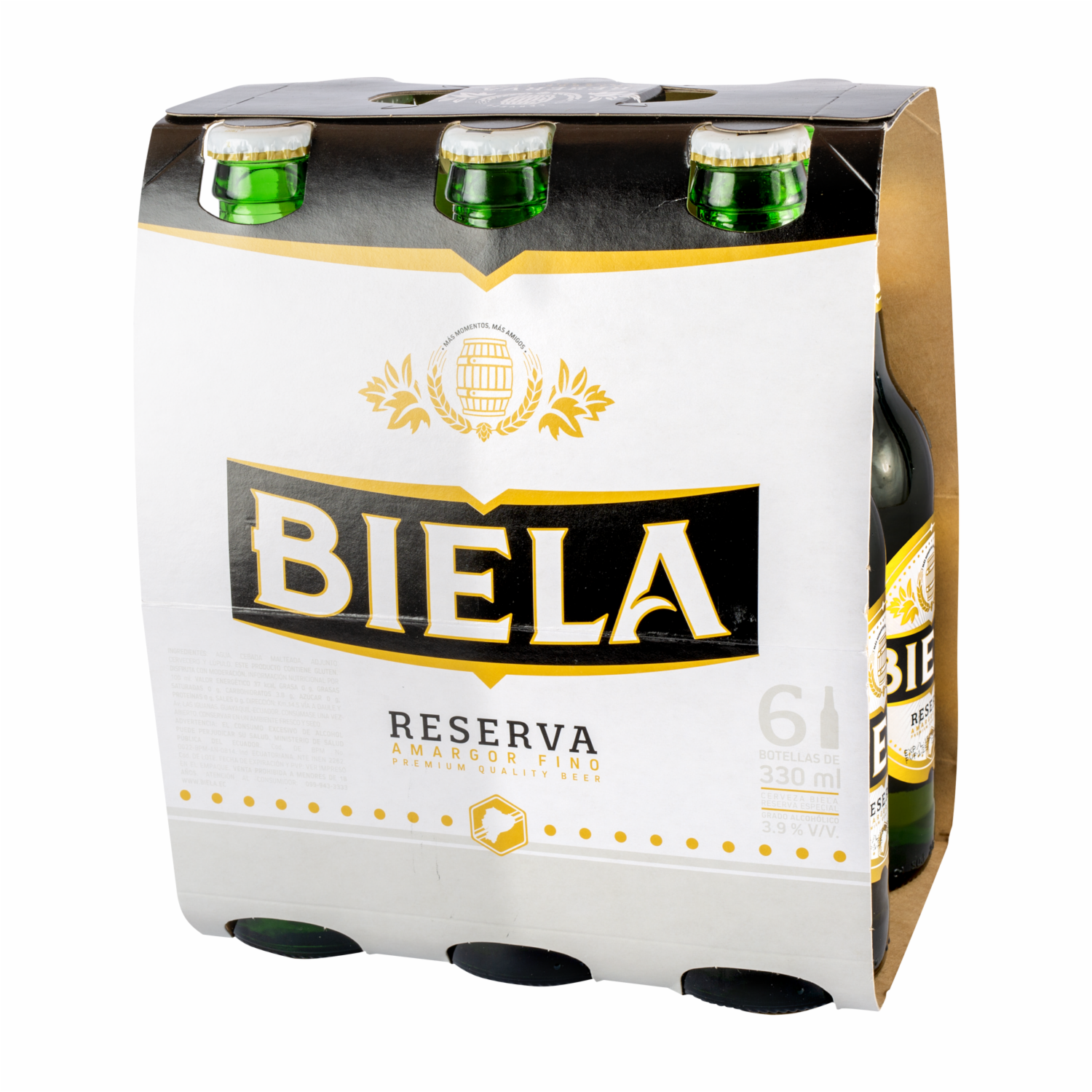 Cerveza Reserva Especial Etiqueta Blanca BIELA 6 X 330 Ml