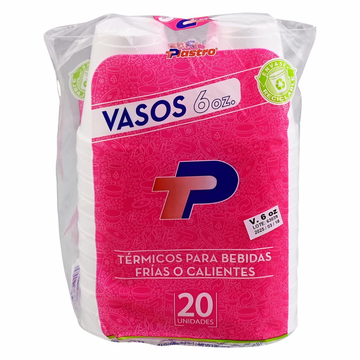 Vaso Térmico 6Oz PLASTRO 1 X 20Uds