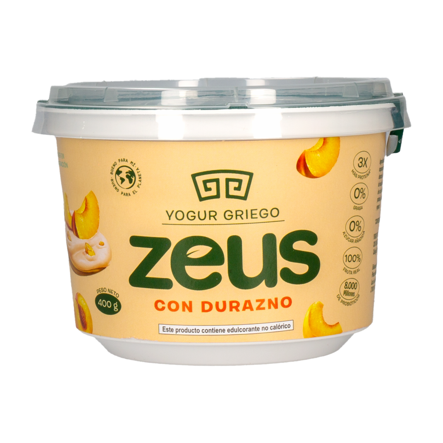 Yogurt Griego Durazno ZEUS 400 G