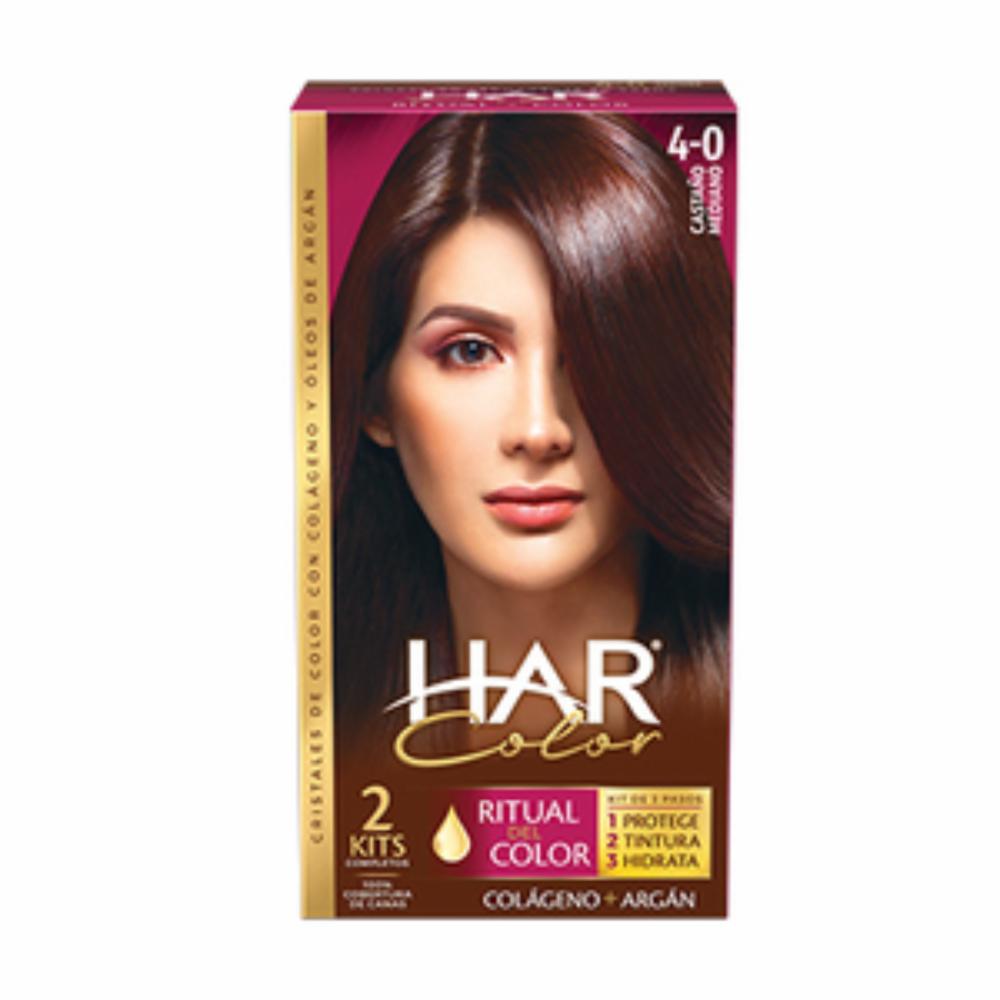 Tinte De Cabello Color Castano Mediano 4-0 HAR 100 G - Supermaxi