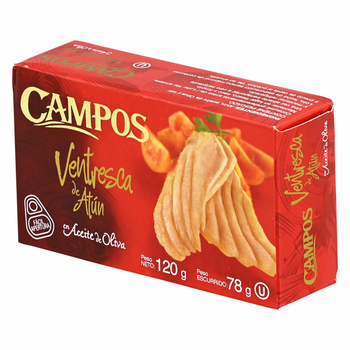 Ventresca De Atún En Aceite De Oliva CAMPOS 120 G