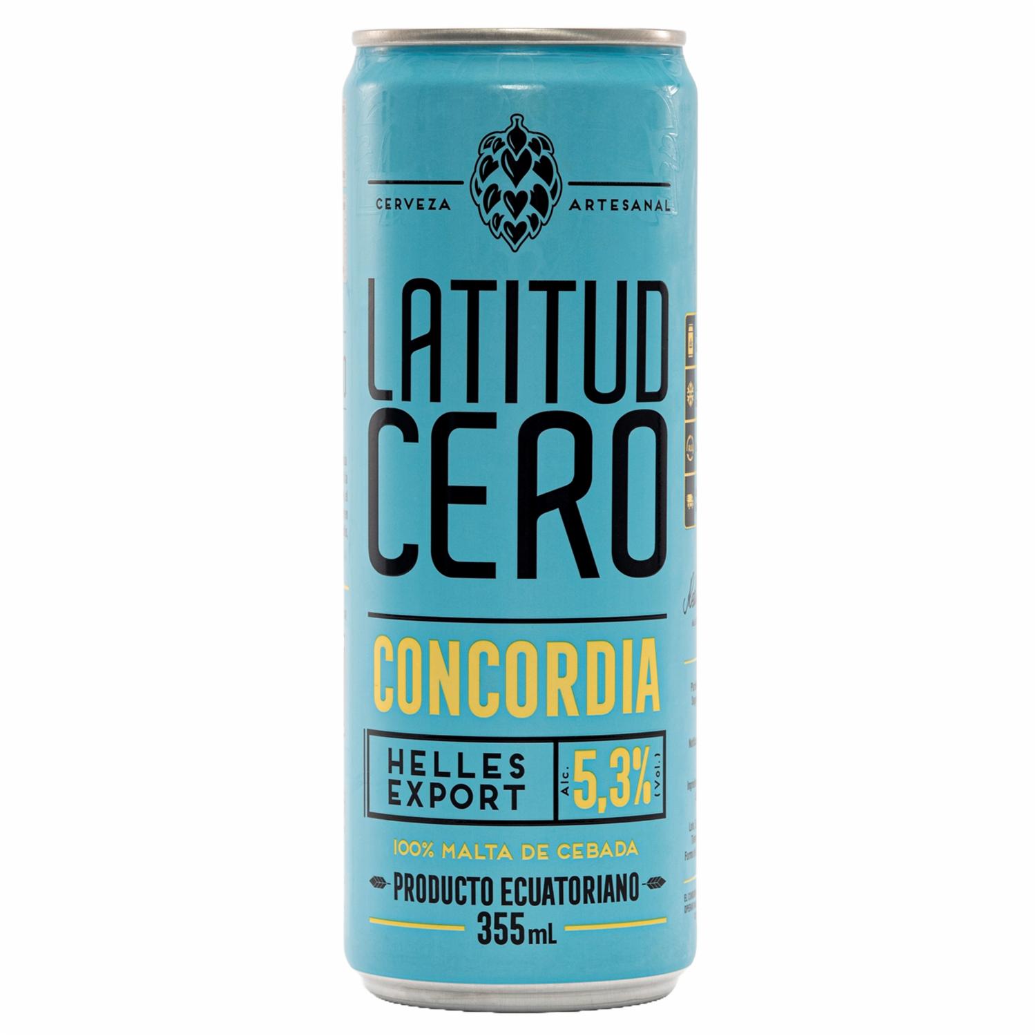 Cerveza Concordia En Lata Latitud Cero 355 Ml