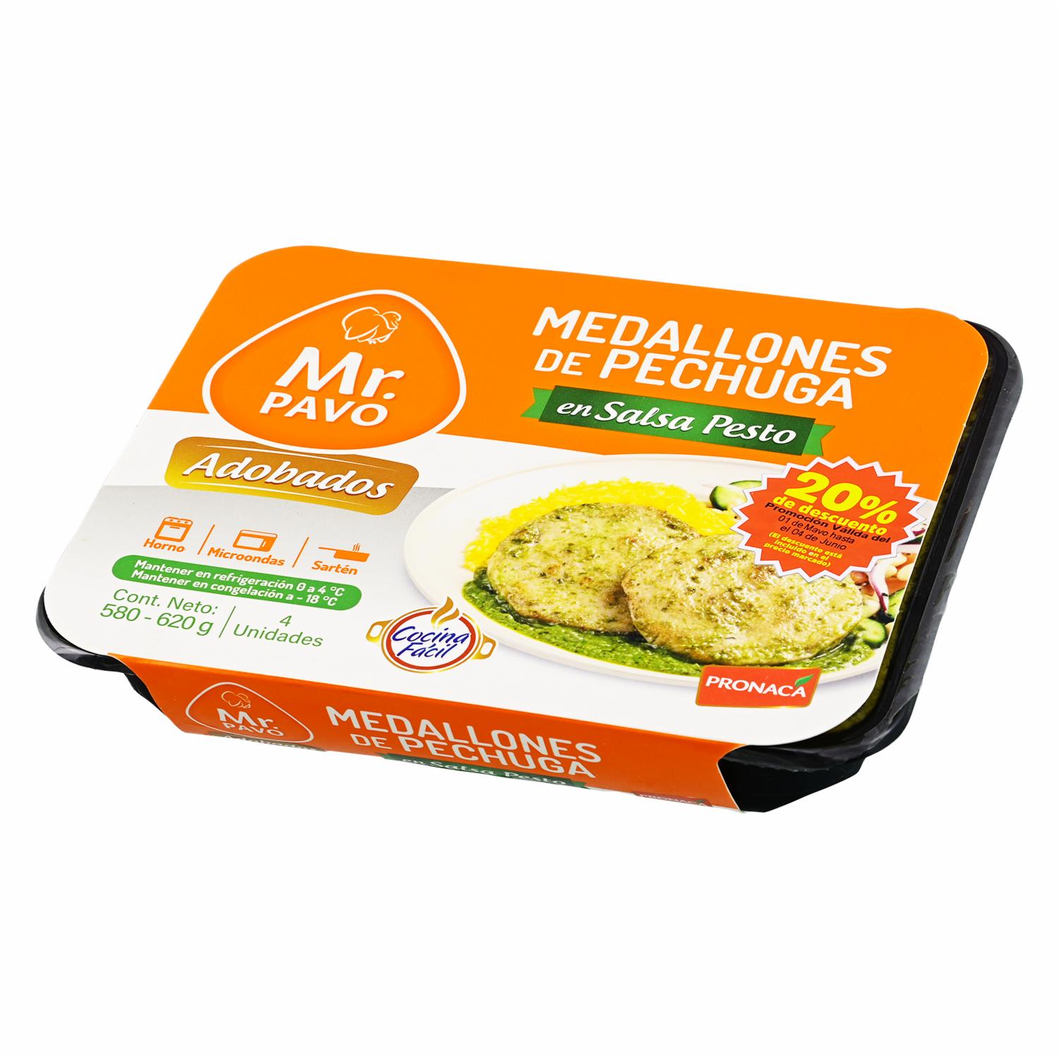 Medallones De Pavo Con Salsa Pesto MR. PAVO 600  G