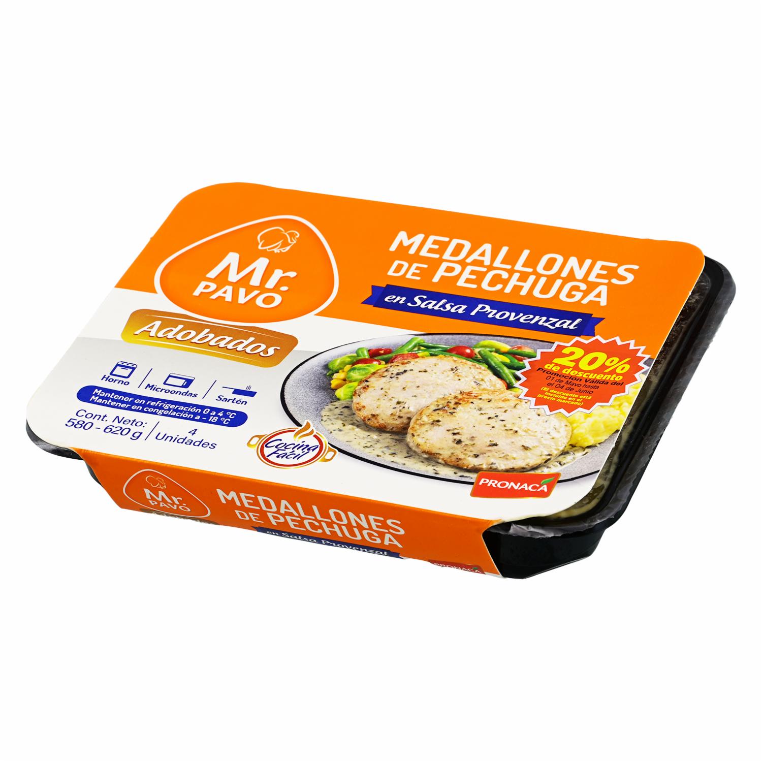 Medallones De Pavo Con Salsa Provenzal MR. PAVO 600  G