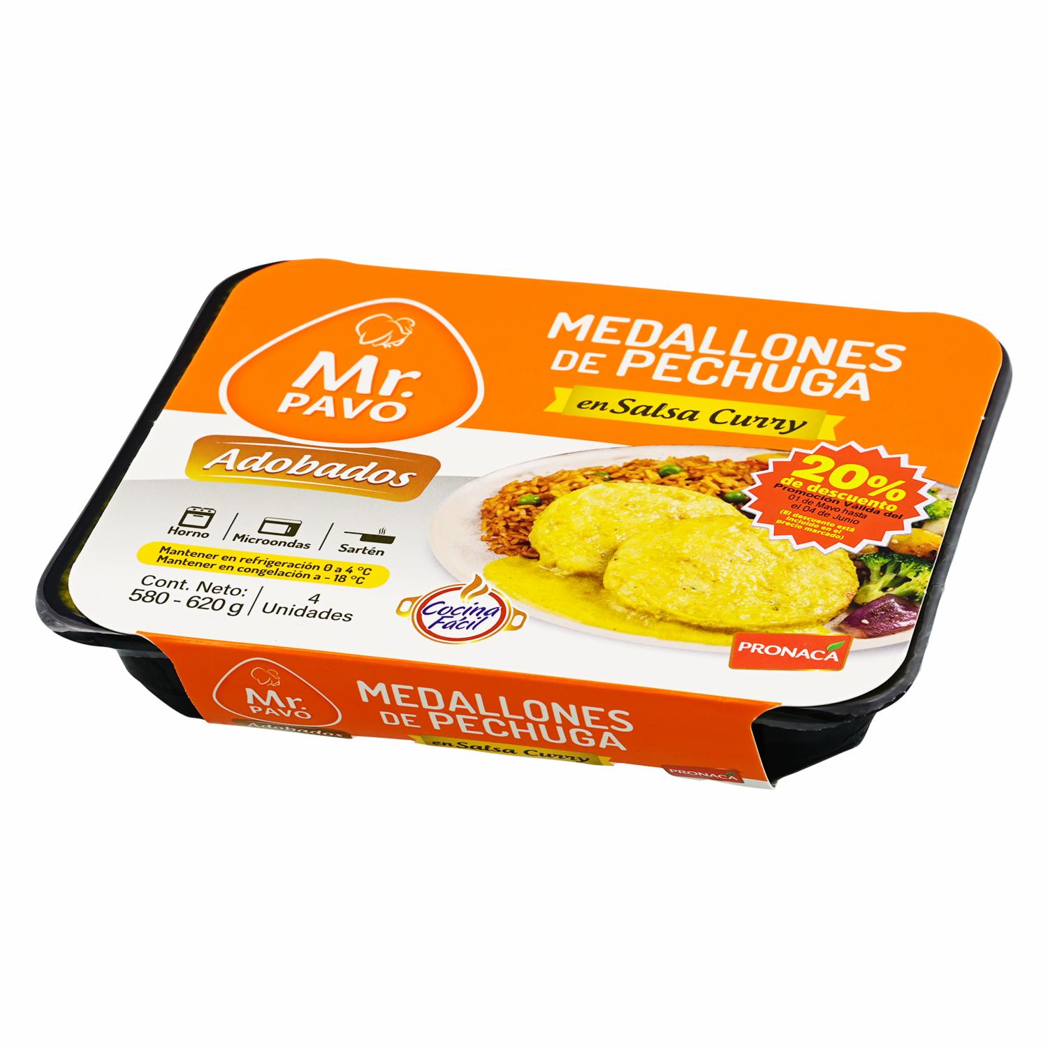 Medallones De Pavo Con Salsa Curry MR. PAVO 600  G
