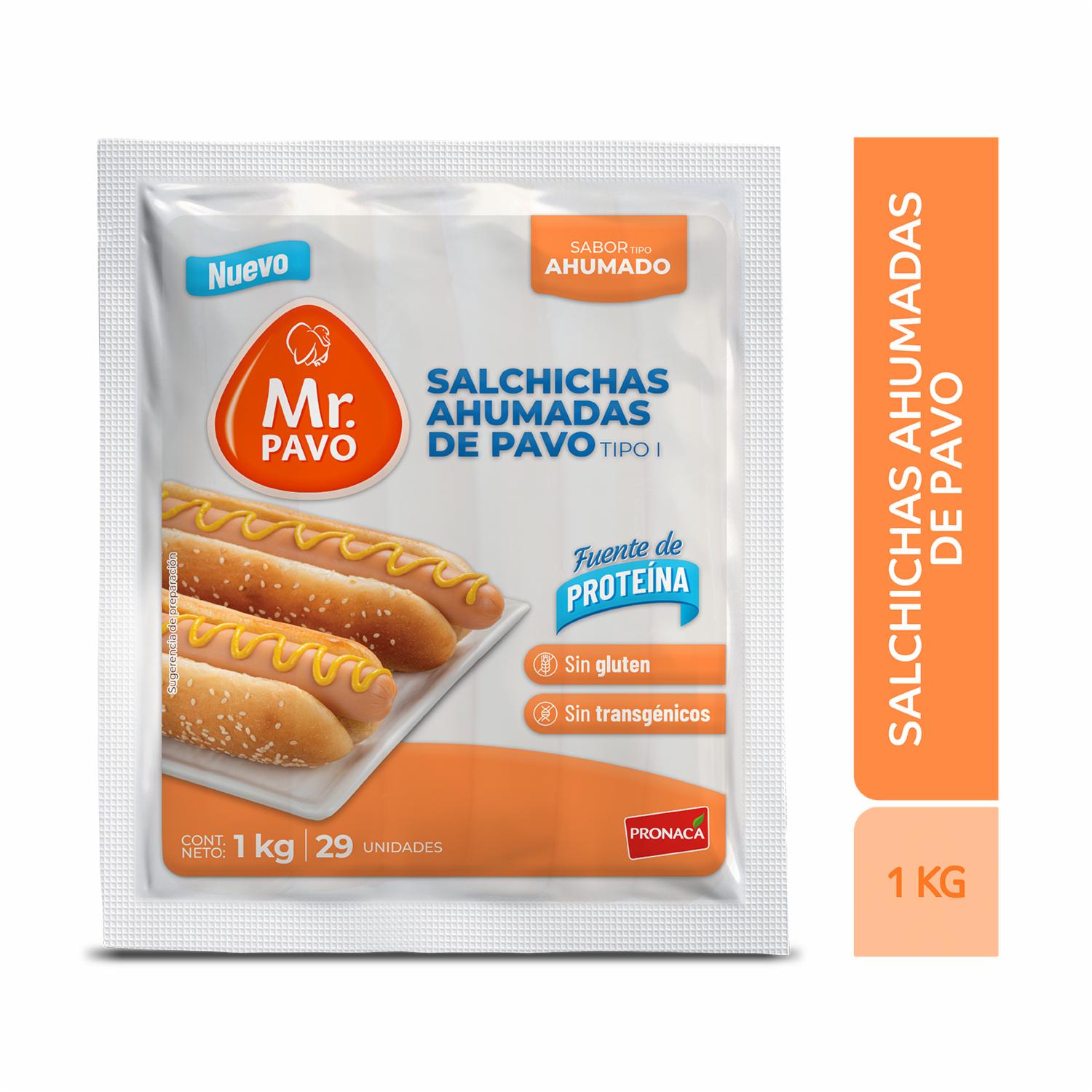 Salchichas De Pavo Ahumado MR. PAVO 1000 G